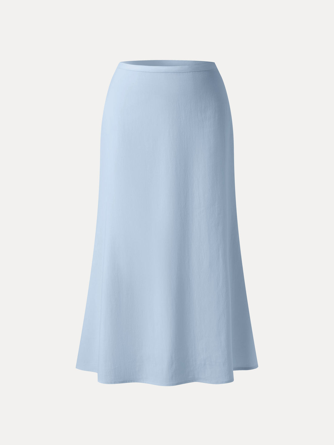 Lyocell-Linen Blend Maxi Flared Pull-On Skirt