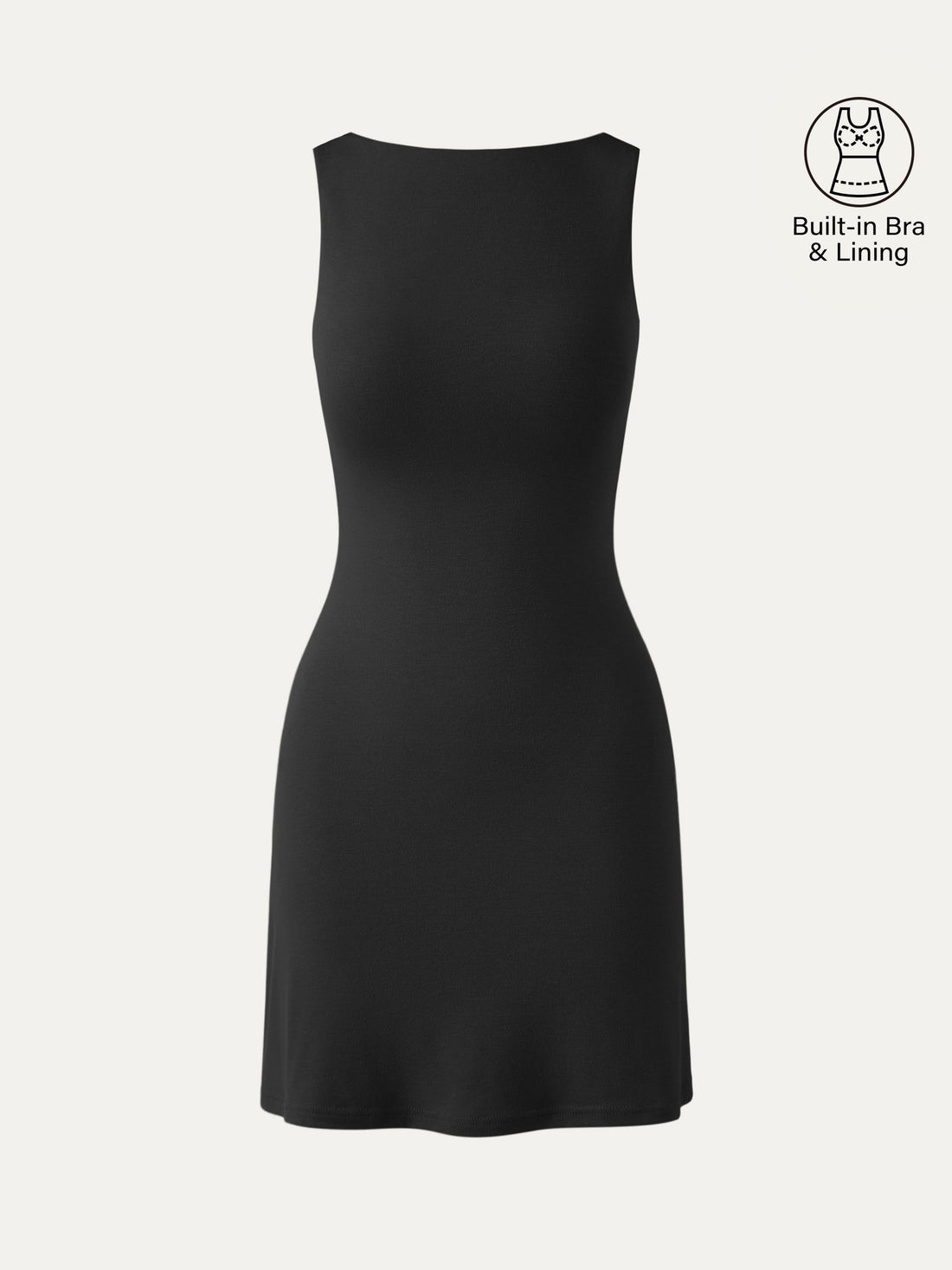 Cooling Open Back Bandless Bra Mini Dress