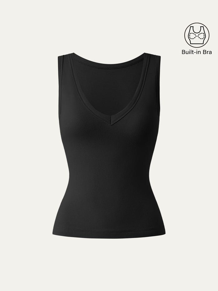 V-neck Cotton New Airy Bra Tank