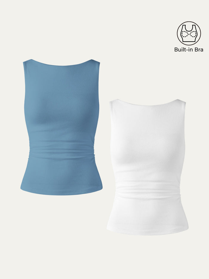 Elastic Open Back Bra Tank