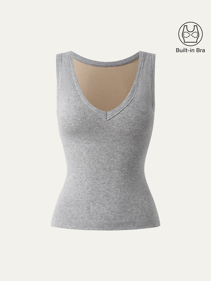 Stretchy V-neck Cotton New Airy Bra Tank
