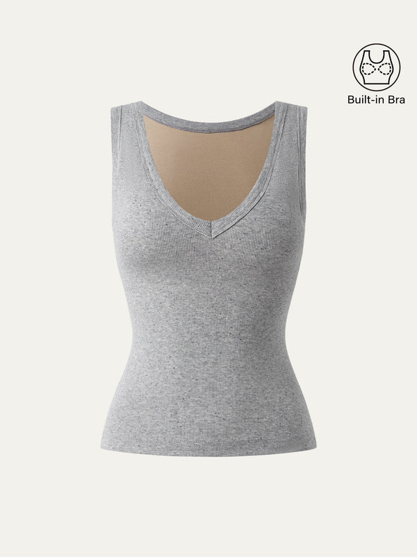 V-neck Cotton New Airy Bra Tank