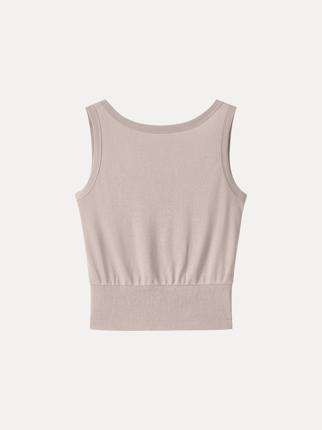 Cotton-Linen Blend Reversible Boatneck Low Back Top