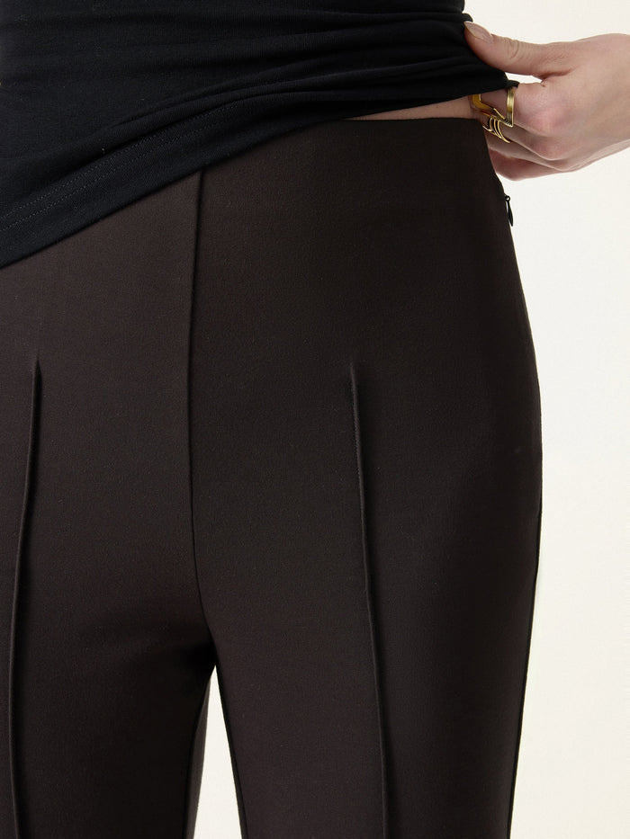Wrinkle-Resistant High Rise Cropped Flare Leg Travel Pant
