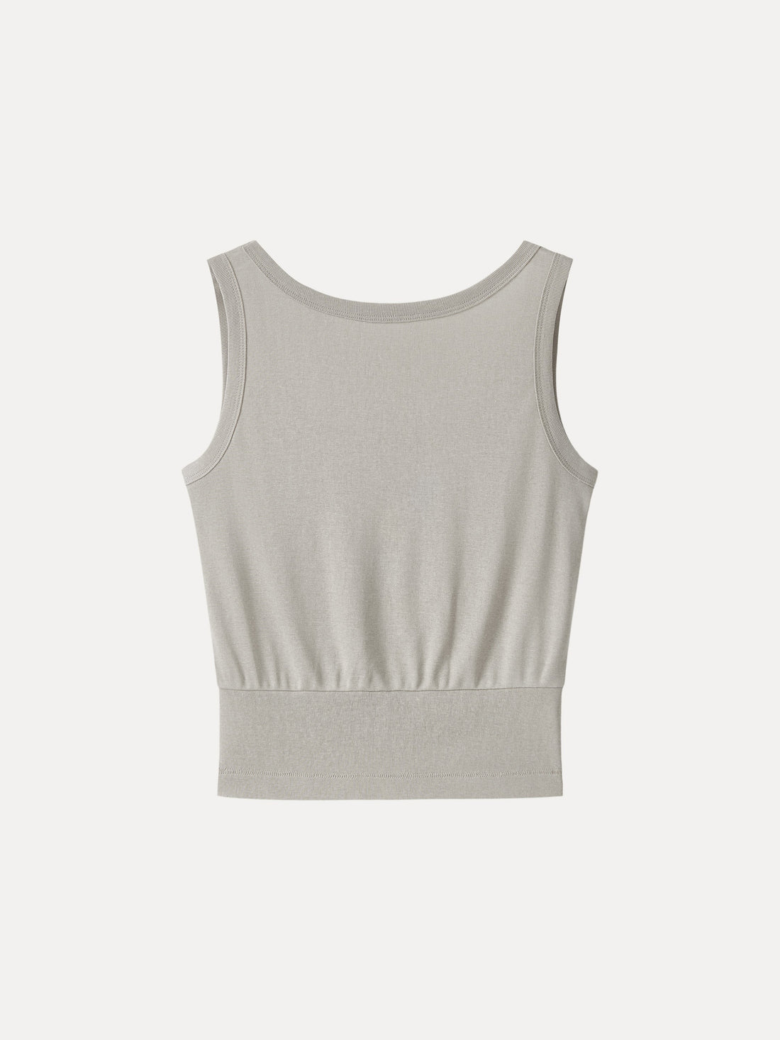 Cotton-Linen Blend Reversible Boatneck Low Back Top