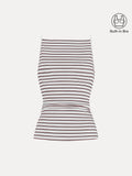 White/Marron Stripe