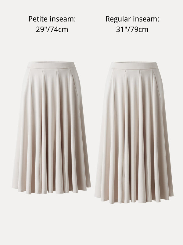 Lyocell Blend Volume Skirt with Pockets