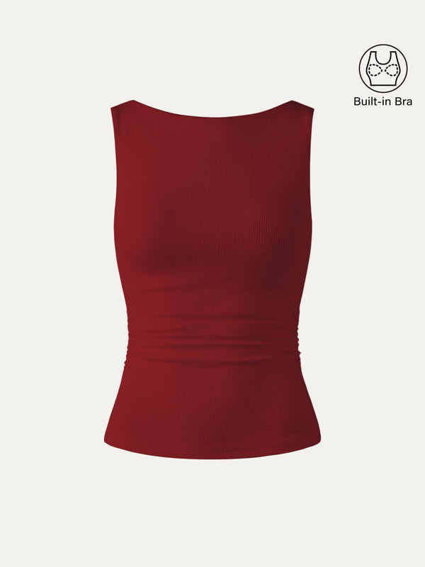 Elastic Open Back Bra Tank