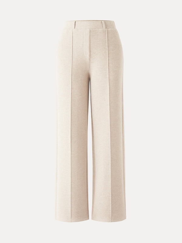 High Waisted Straight Leg Pull On Pant