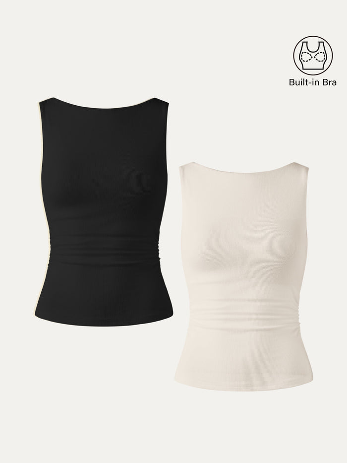 Elastic Open Back Bra Tank