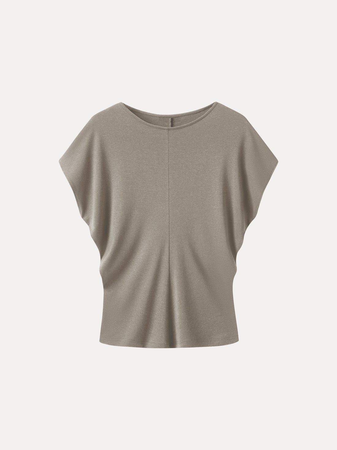 Linen-Blend Round Neck Relaxed Summer Top