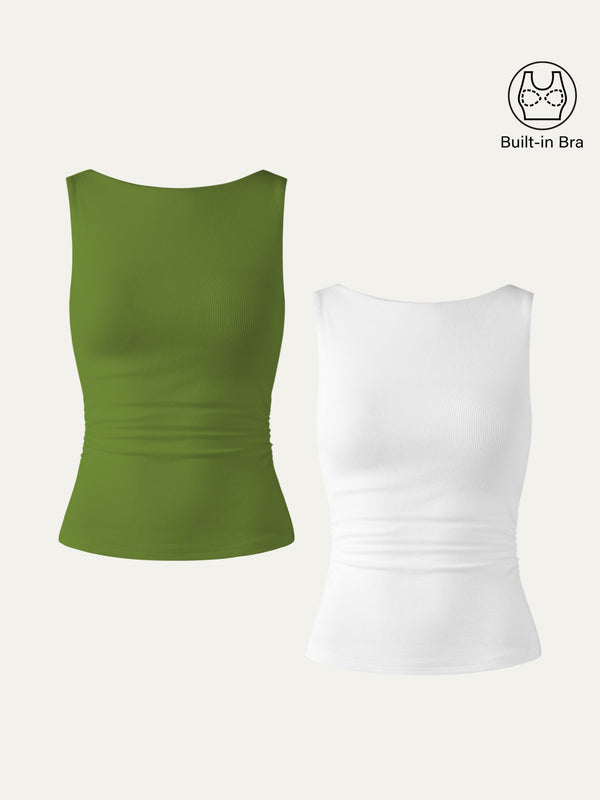 Elastic Open Back Bra Tank