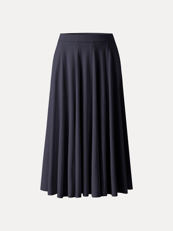 Lyocell Blend Volume Skirt with Pockets