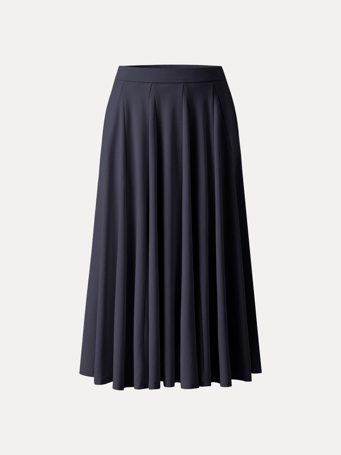 Lyocell Blend Volume Skirt with Pockets