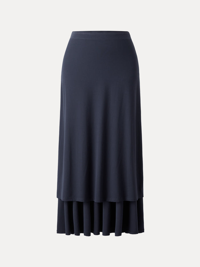 Ultrasoft Mid Rise A-line Ruched Maxi Skirt