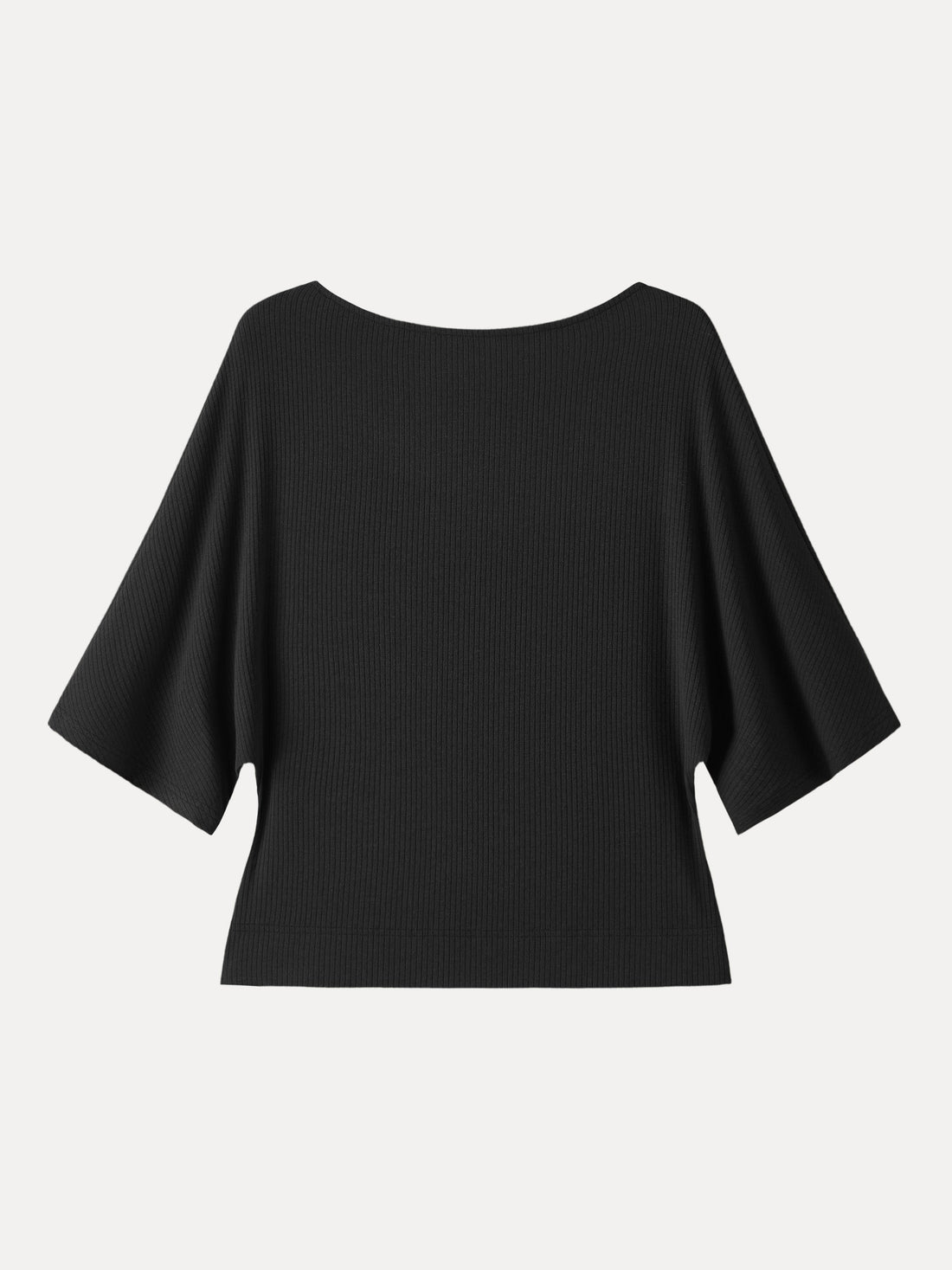 Soft Ribbed Boatneck Relaxed Top
