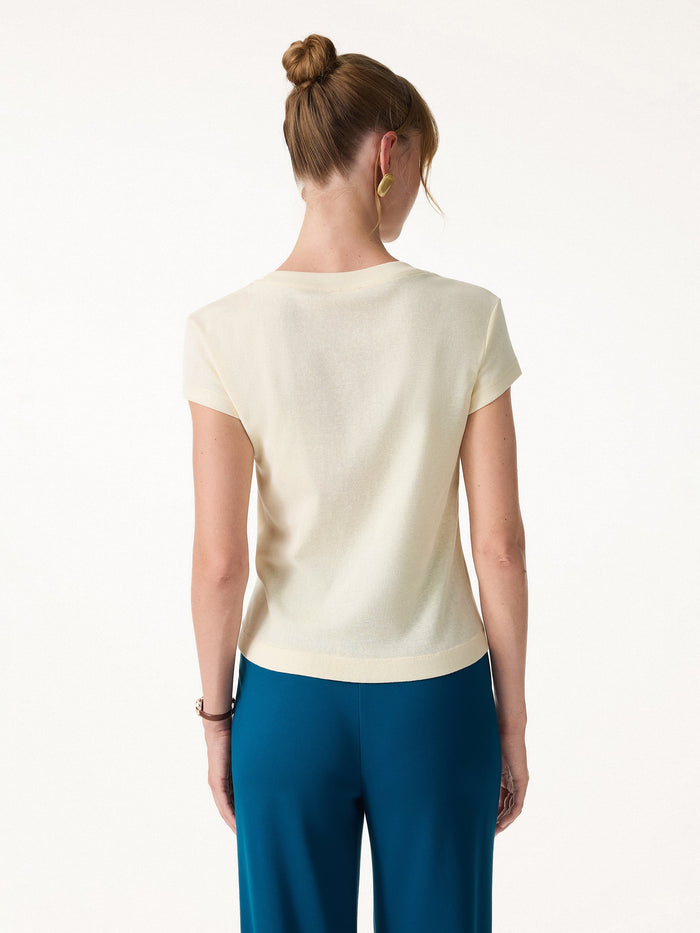 Cotton-Linen Blend Cooling Essential Summer Tee
