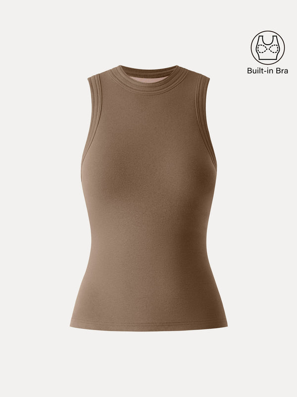 Cotton Lyocell Perkins Collar Bra Tank