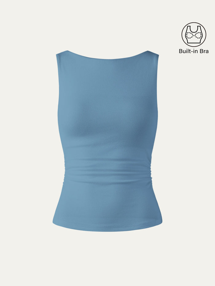 Elastic Open Back Bra Tank