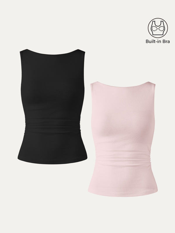 Elastic Open Back Bra Tank