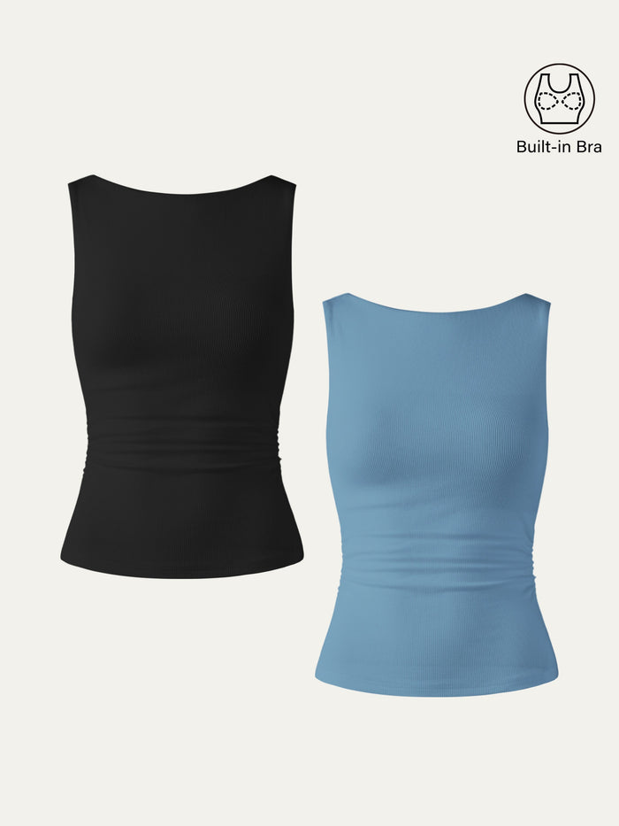 Elastic Open Back Bra Tank