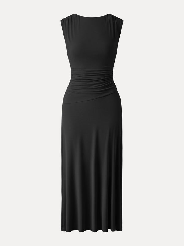 Breezy Cooling Side Ruched Maxi Dress