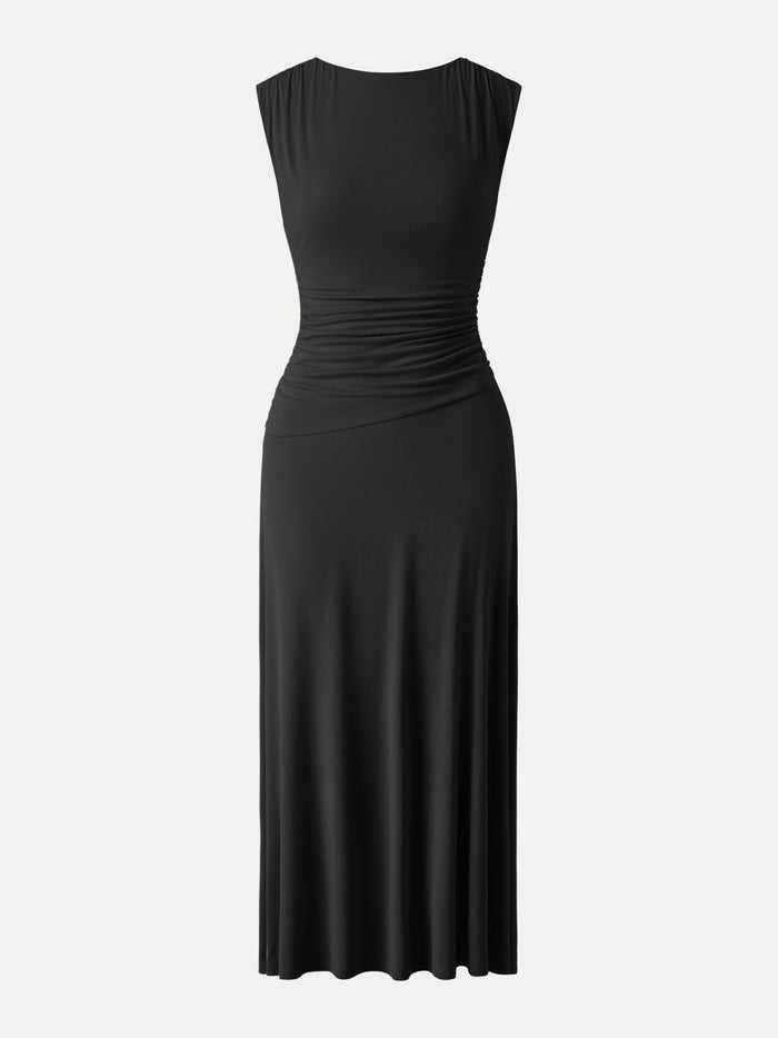 Breezy Cooling Side Ruched Maxi Dress