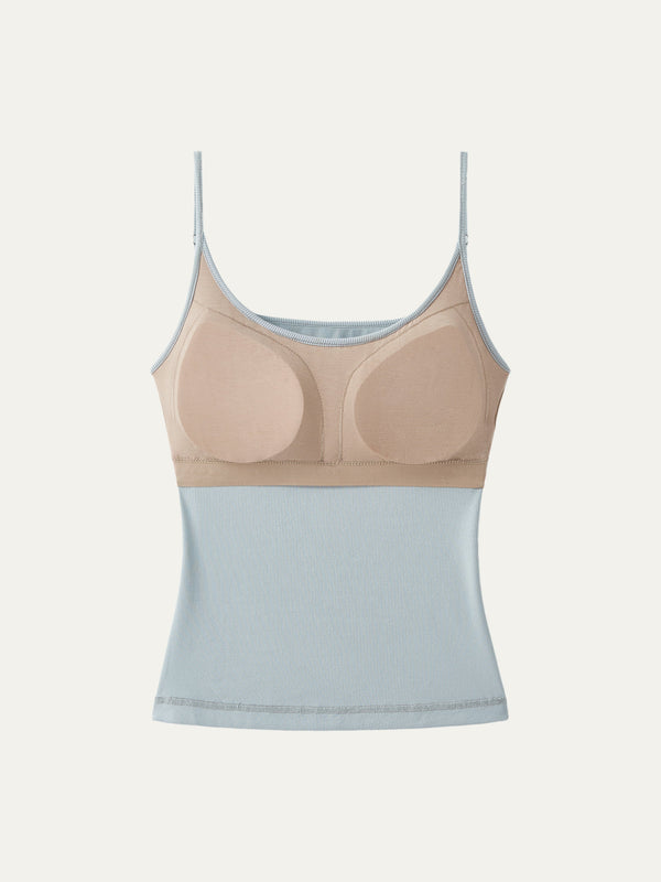 Scoop Neck Spaghetti Strap New Airy Bra Tank Top