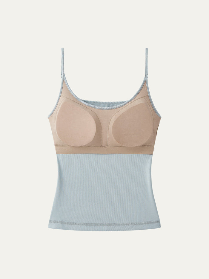 Scoop Neck Spaghetti Strap New Airy Bra Tank Top