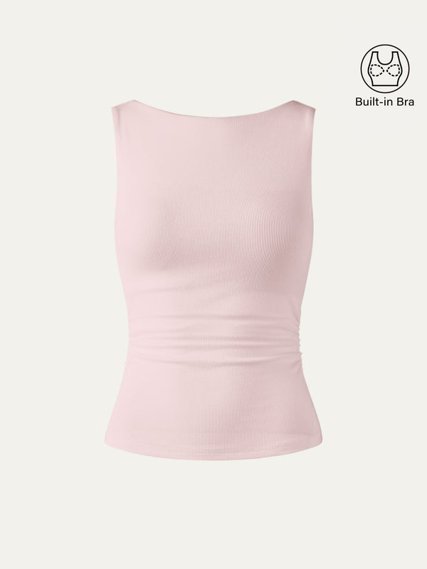 Elastic Open Back Bra Tank