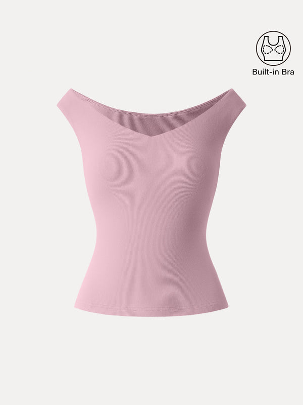 Essential V-neck New Airy Bra Top