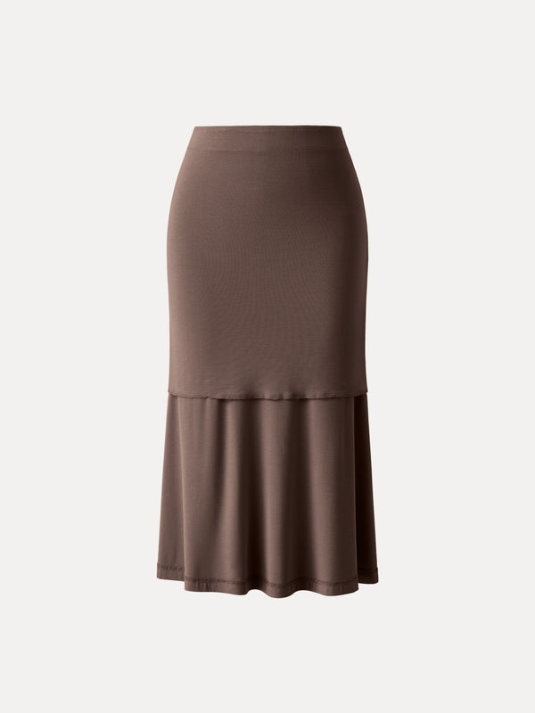 Breezy Pull-on Mermaid Midi Skirt