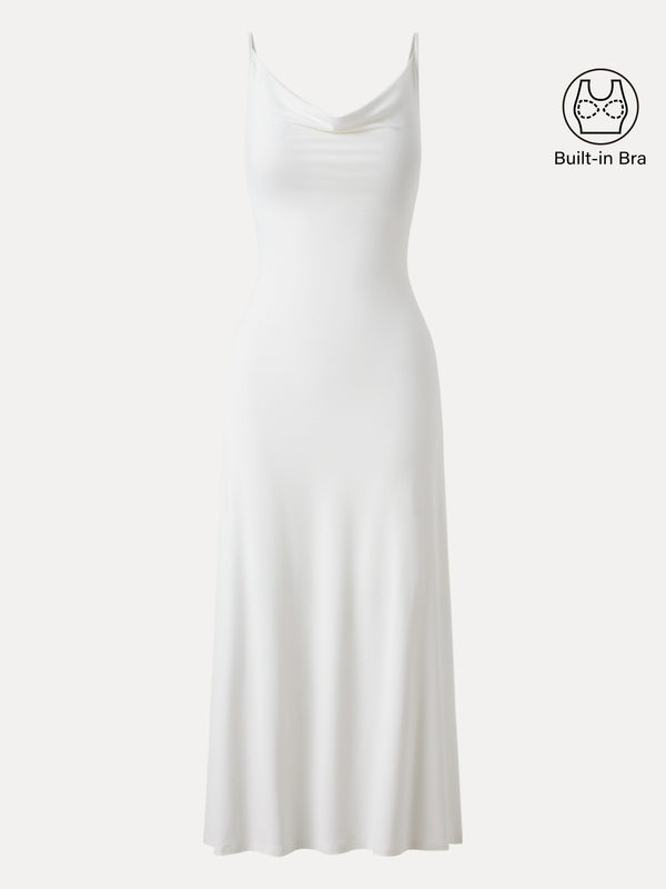 Effortless Vacay Cowl Neck Midi Bra Dress