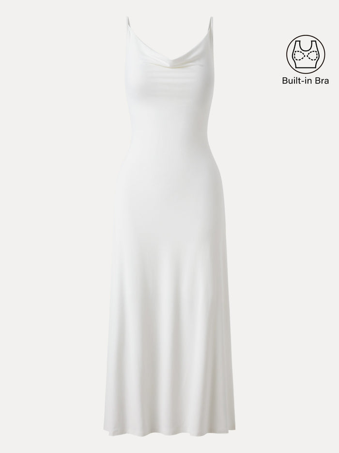 Effortless Vacay Cowl Neck Midi Bra Dress