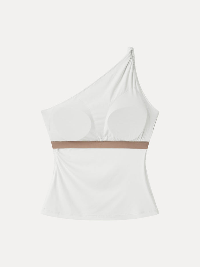 One Shoulder Twisted Bra Tank