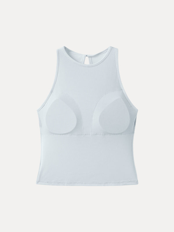 Crewneck Cut-out Bandless Bra Tank