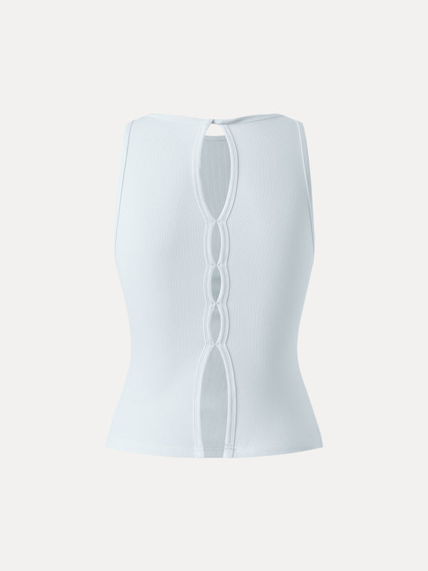 Crewneck Cut-out Bandless Bra Tank