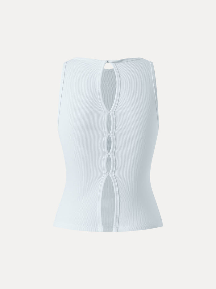Crewneck Cut-out Bandless Bra Tank