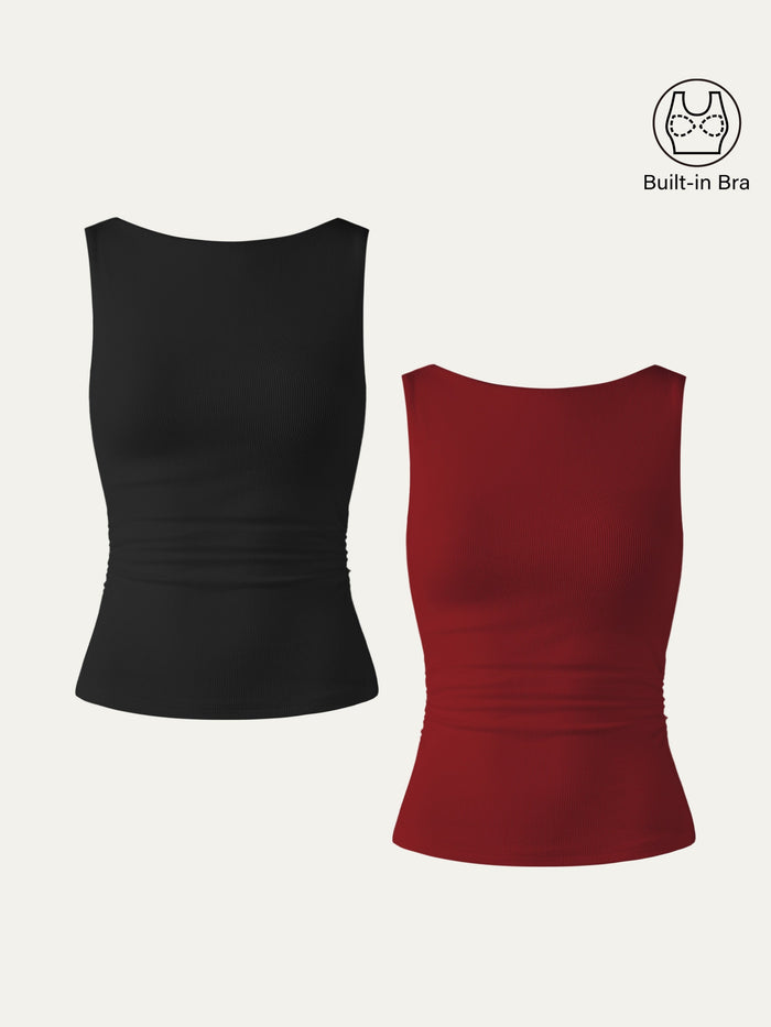 Elastic Open Back Bra Tank