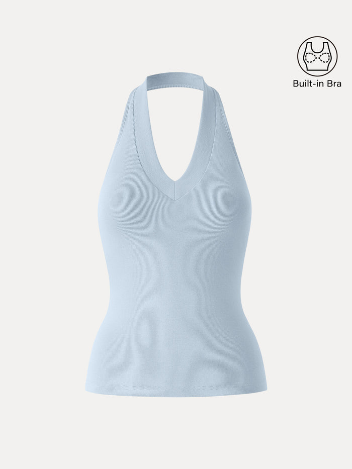 Plantive Halter Neck Open Back Bra Tank