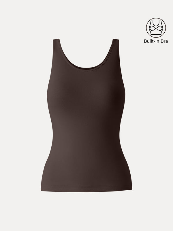 Cotton Lyocell U-Neck Bra Tank