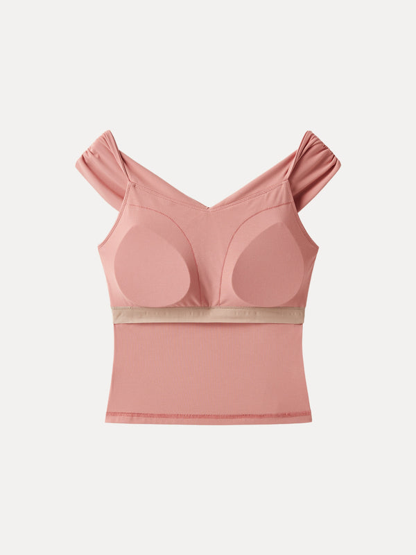 Criss Cross Off Shoulder New Airy Bra Top