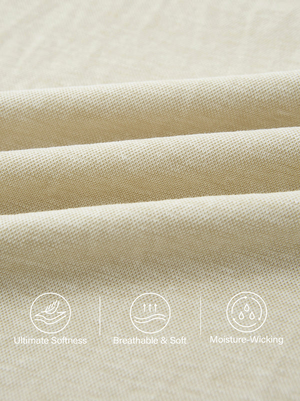 Wrinkle-resistant Cotton-linen Mid Rise Straight Leg Pant