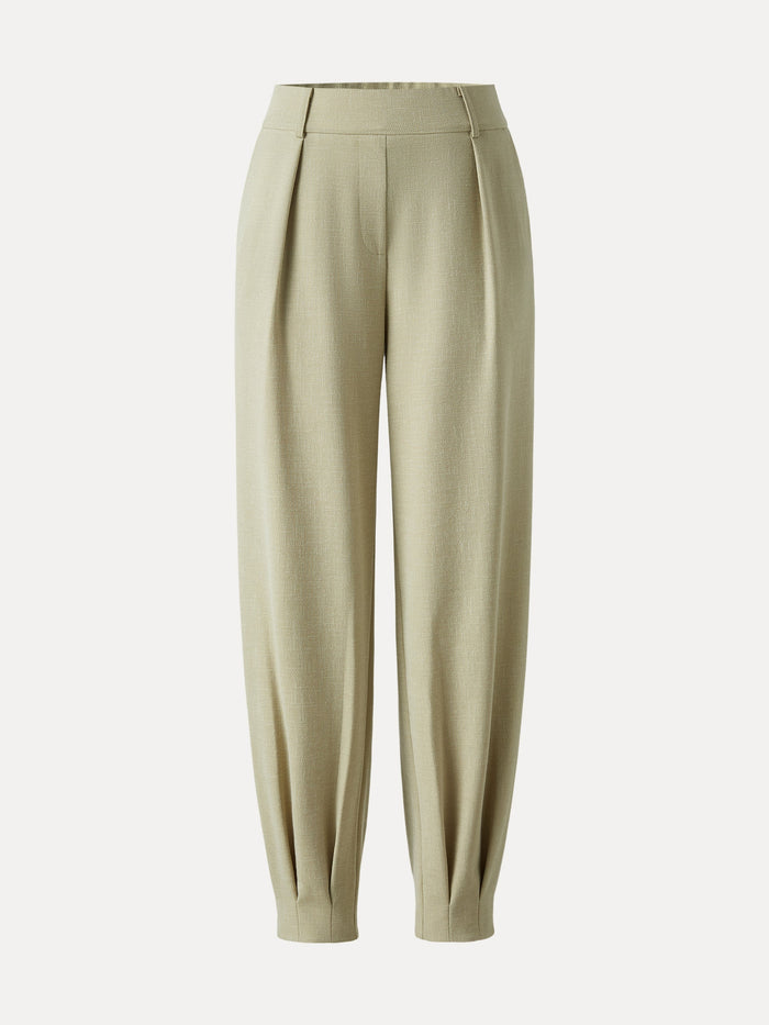 Stretch Linen-Like Wrinkle-Resistant Tapered Pant