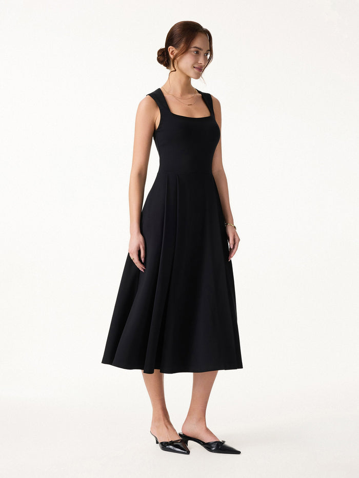 The Anytime Little Black Bra Dress with Pockets