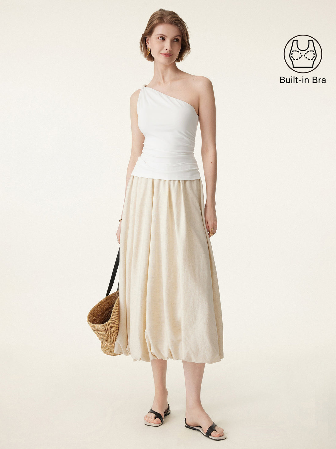 One Shoulder Twisted Bra Tank