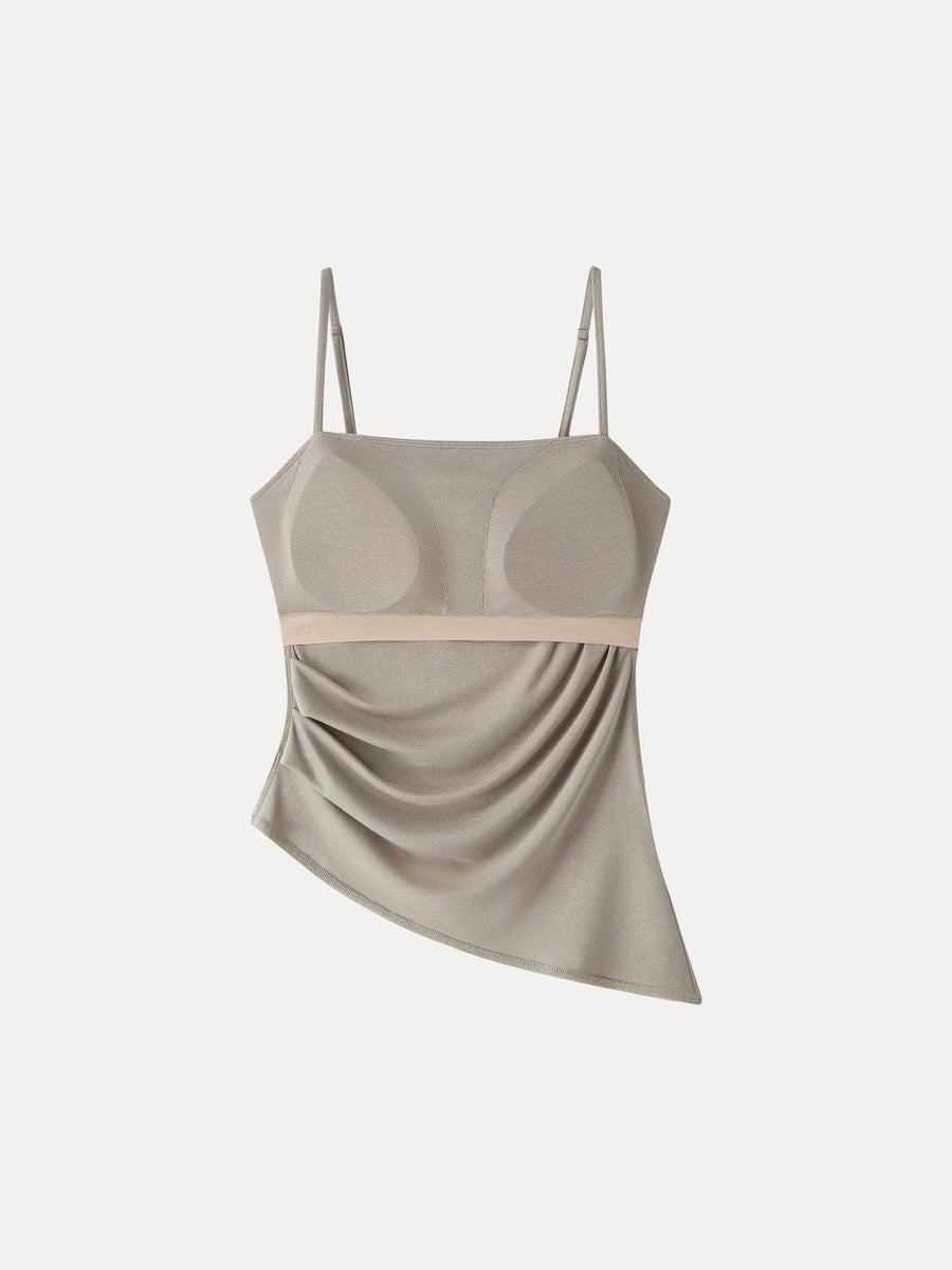 Spaghetti Bra Top with Side Slit