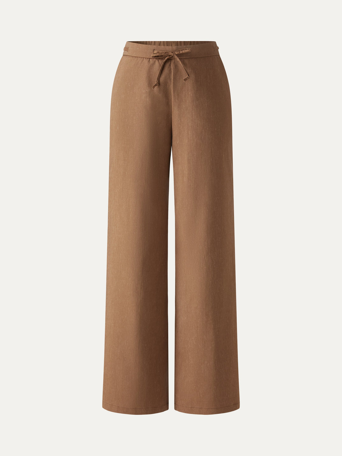 Wrinkle-Resistant Linen Drawstring Wide Leg Pant with Pockets