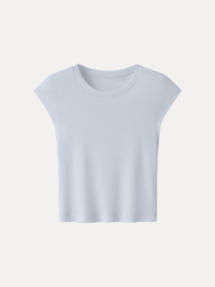 Cotton-Linen Blend Cooling Essential Summer Tee