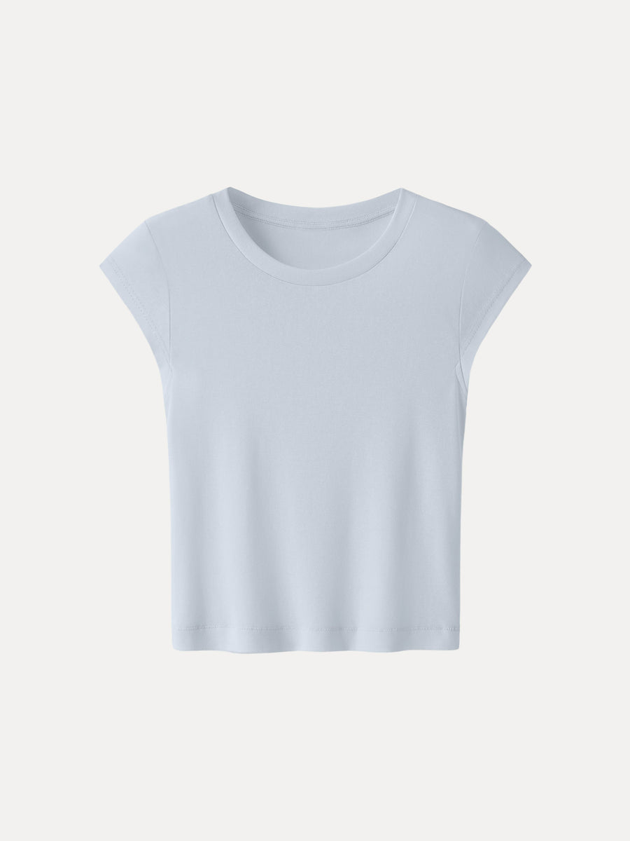 Cotton-Linen Blend Cooling Essential Summer Tee